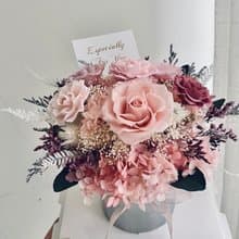 畢業情人節花禮春天粉嫩色系玫瑰永生花不凋花桌花