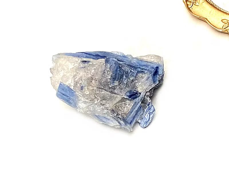 天然原礦藍晶石共生白水晶 辦公室 居家 療癒 擺件 可消磁手鍊