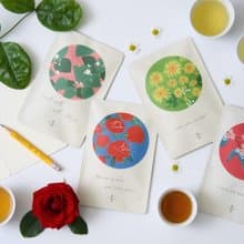七三茶堂 茶文創丨茶包明信片－茶與花語款(四款)