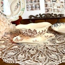 50362-稀有法國19世紀 Longchamp 醬汁船