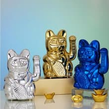 LA BOITE 特大號幸運繽紛自動招手招財貓-共3色