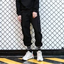 RLRM | 原創品牌 束腳風琴袋工裝褲-男女可穿-卡其色 黑色