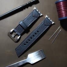 Handmade Apple Watch Black Strap (for 38 and 40mm) with Italian Leather