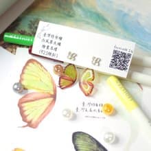 臺灣特有種 西風翠灰蝶 繪畫耳環 925銀 耳針/耳夾
