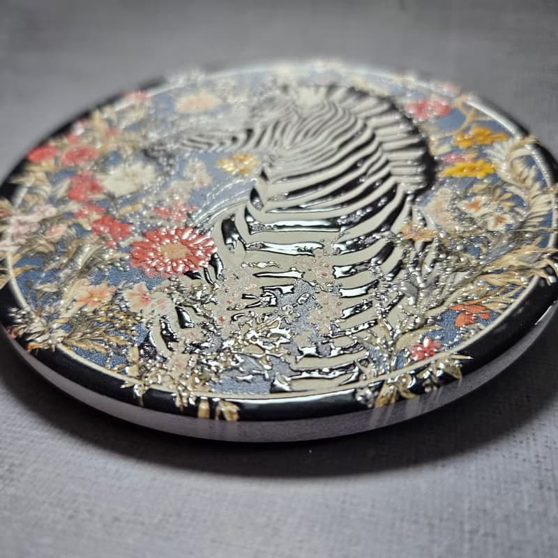 自由斑馬-晶雕陶瓷吸水杯墊