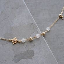 蕾絲 - 14K包金 月光石 鋯石手鍊