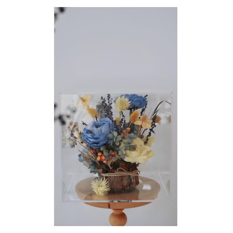 永生乾燥花 壓克力花盒