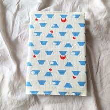 A5尺寸 布書衣-白底藍富士山