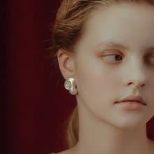 【送禮首選最佳禮物】純銀 天然珍珠 星夜女神耳環 (可改夾)