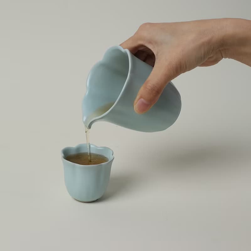 陸寶 清荷雅境 茶組 天青色 茶具組 荷葉