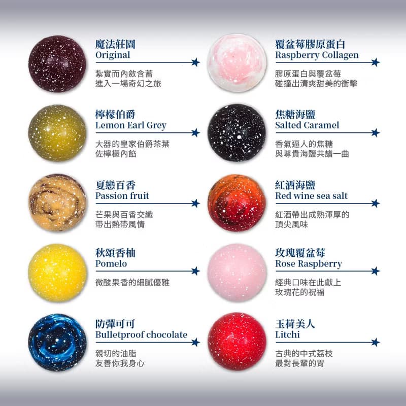 璀璨星河禮盒10入-手工含餡巧克力(情人節禮物)