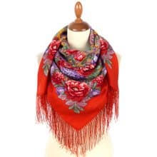 Authentic Pavlovo Posad Russian Shawl Scarf Soft 100% Wool 89x89 cm 2009-4