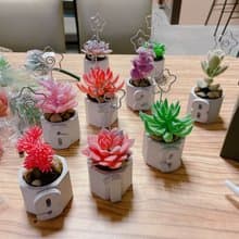 【情人節禮盒】【手工製作】六角立體小盆栽/仿真多肉植物盆栽/桌