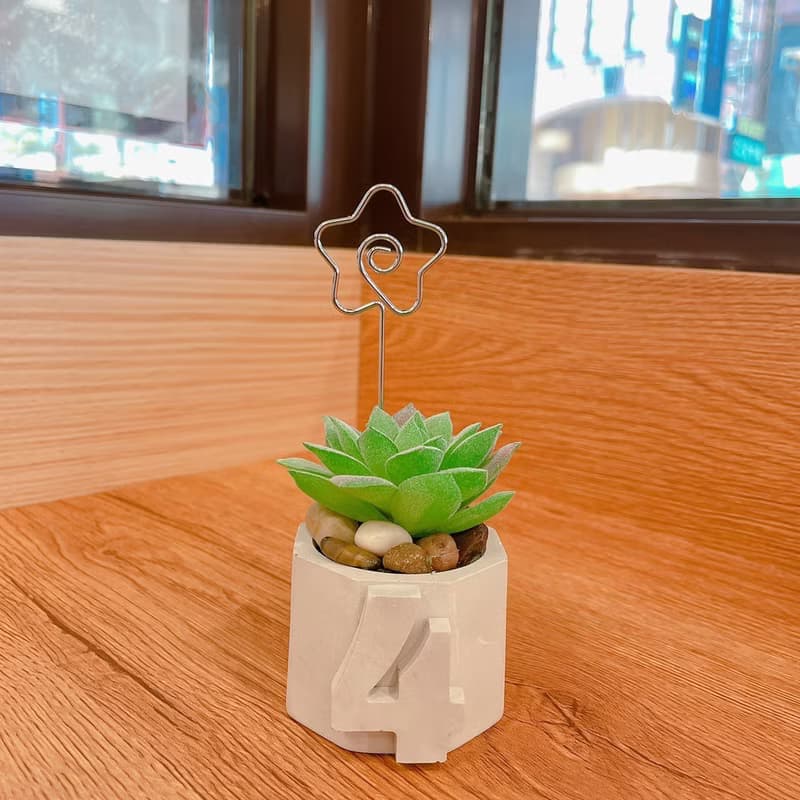 【情人節禮盒】【手工製作】六角立體小盆栽/仿真多肉植物盆栽/桌