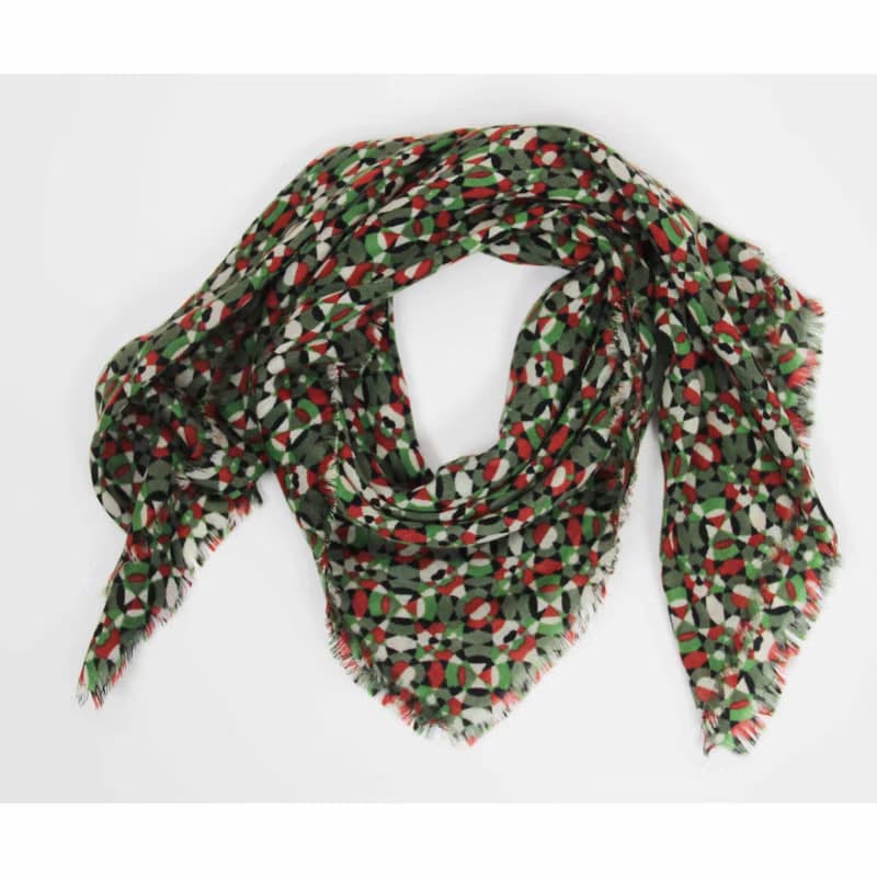 Carré Laine Partition Brique Brick羊毛方形圍巾