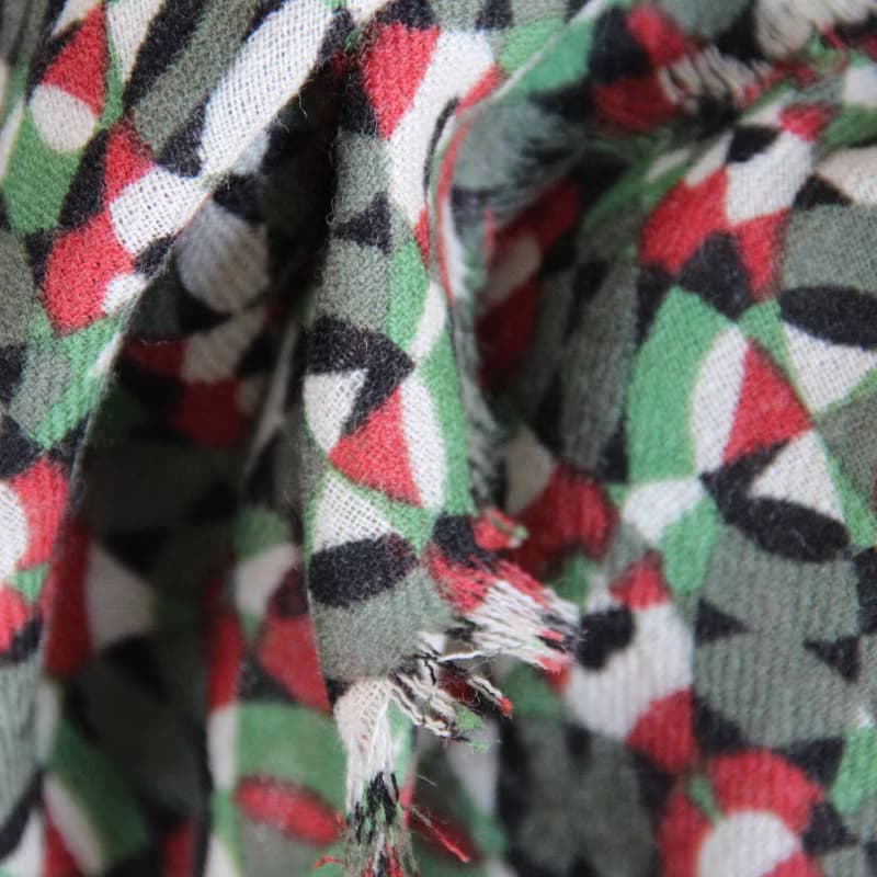 Carré Laine Partition Brique Brick羊毛方形圍巾