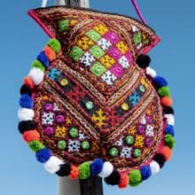手工刺繡斜背包 民族風包 側背包 肩背包 手工包 刺繡包-沙漠旅行