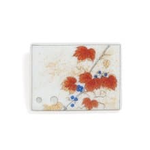 四季系列香立 紅葉月 日本製瓷器  二孔提供不同粗細線香使用