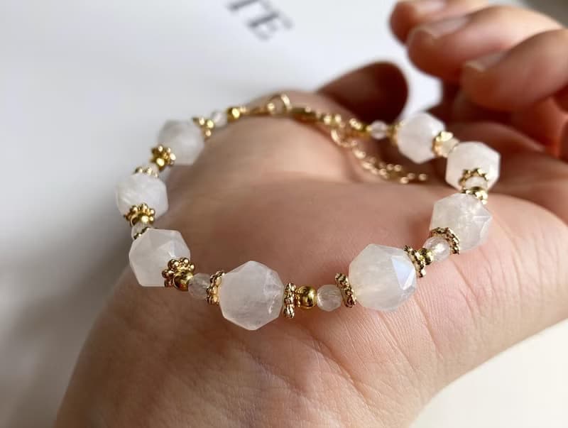 星行切面白月光石手鏈 提升女性魅力加強人緣平復情緒