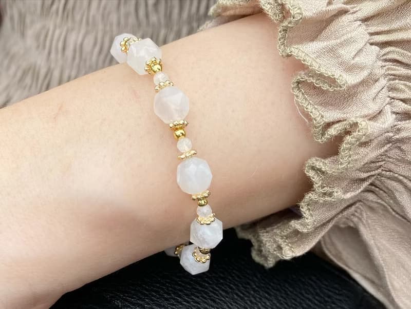 星行切面白月光石手鏈 提升女性魅力加強人緣平復情緒