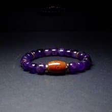 戰國南紅搭配紫水晶 男手鍊 男手環 手鏈 QBR-00060