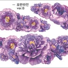 Peony flower bouquet line 6types (blackraccoon) Vintage collage design paper