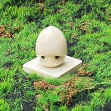 能量擺飾-天然可愛香菇頭白方解療癒娃娃擺件 淨化 快速出貨