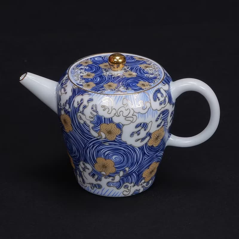 陶瓷青花瓷 茶具組│1壺1海6杯│星月浪花│畢業禮物