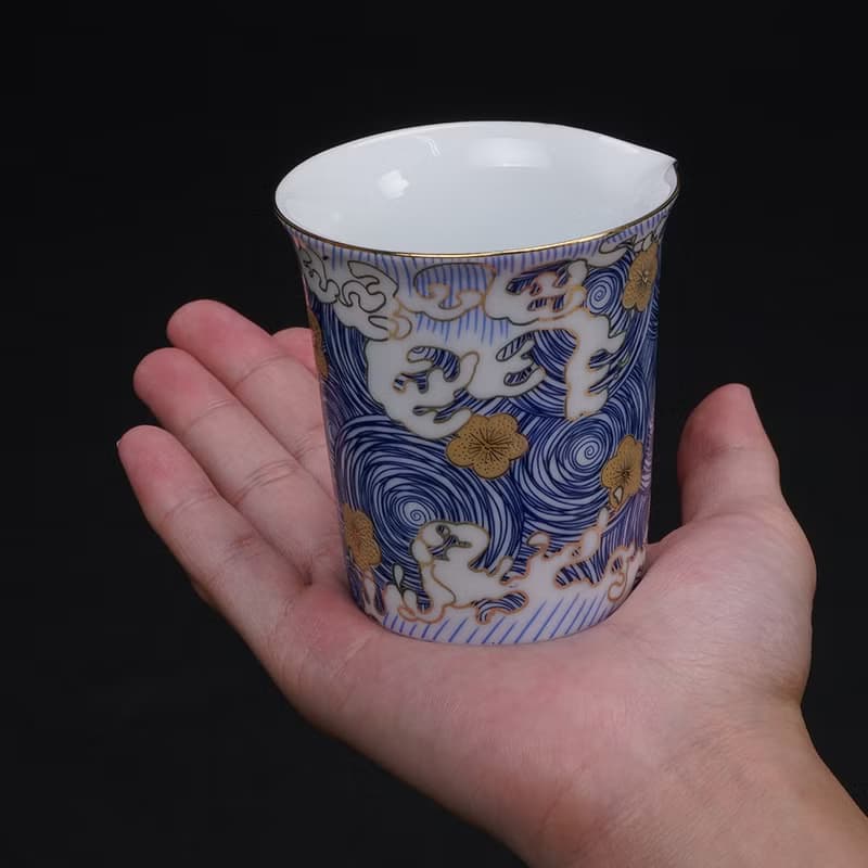 陶瓷青花瓷 茶具組│1壺1海6杯│星月浪花│畢業禮物