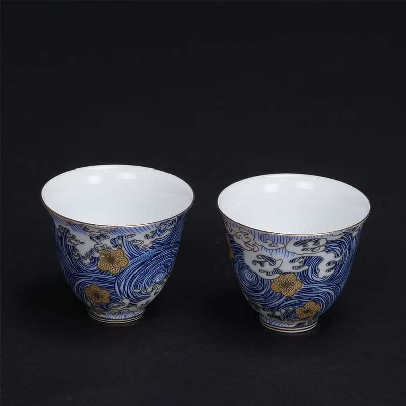 陶瓷青花瓷 茶具組│1壺1海6杯│星月浪花│畢業禮物
