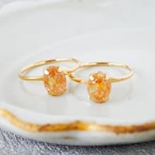 金木犀入り　オーバル ボタニカルリング　キンモクセイ