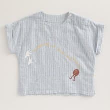 BIR 刺繡棉麻套頭衫