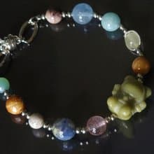 Six Cats 天然石 九大行星的太空貓 祈福開運招財 磁吸手鍊 禮物