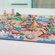 3D積木拼圖 木製世界拼圖 MAP世界地圖 認識世界 認識亞洲
