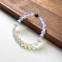 【天秤天蠍摩羯水瓶|10/1月】蛋白石榴石簡約18K鍍金手鏈 愛 魅力
