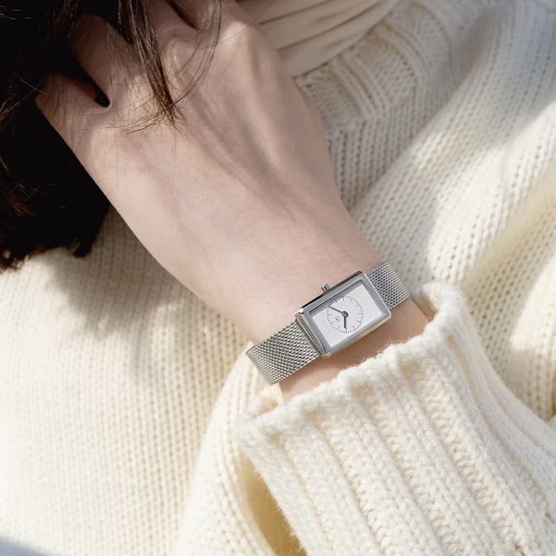 【2色可選】MAVEN DECO18mm 不鏽鋼帶小方錶 日本製石英機芯