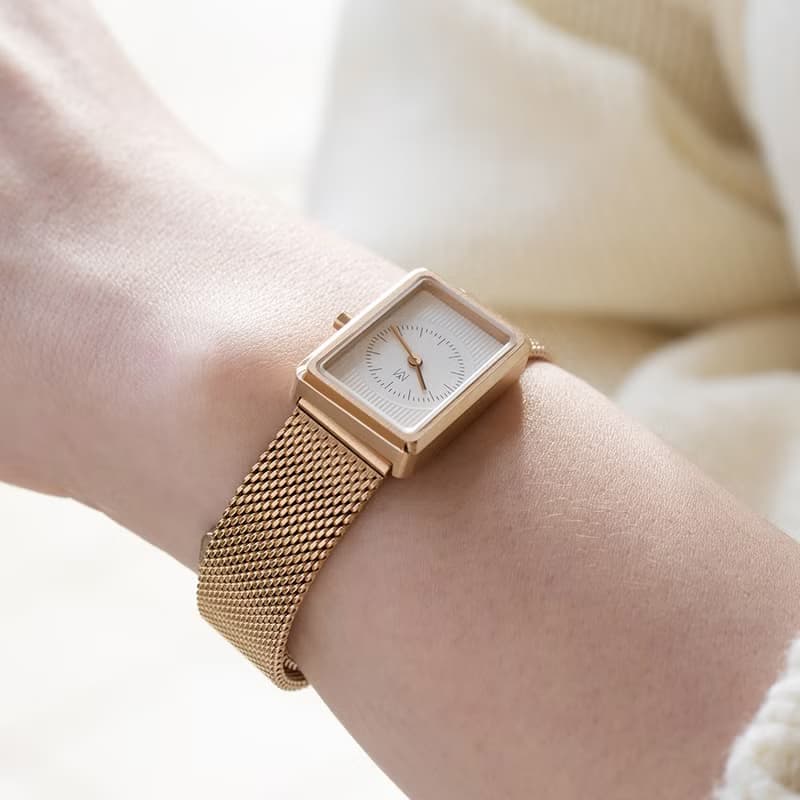 【2色可選】MAVEN DECO18mm 不鏽鋼帶小方錶 日本製石英機芯