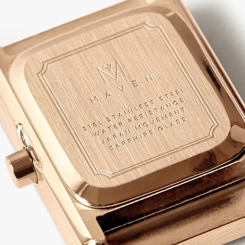 【2色可選】MAVEN DECO18mm 不鏽鋼帶小方錶 日本製石英機芯