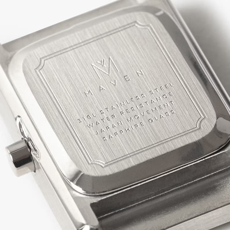 【2色可選】MAVEN DECO18mm 不鏽鋼帶小方錶 日本製石英機芯