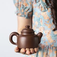 送禮紫砂壺茶壺道洪德韵 全手工 230cc 原矿极品文革料 正宗润泽