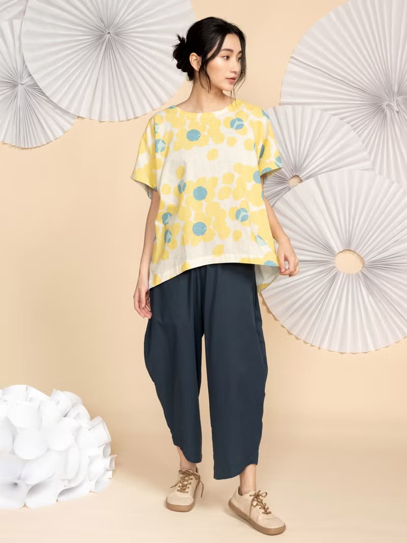 小森漫步繭型褲_夜藍