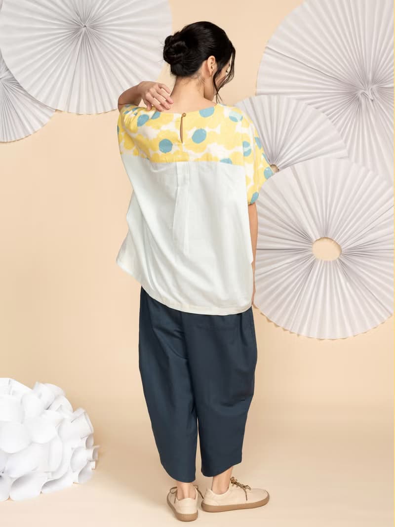 小森漫步繭型褲_夜藍