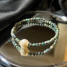 天然綠松石 珍珠 手串 手鍊 巴洛克 珍珠 手鍊 。入門