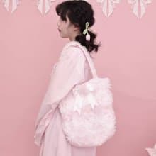 法式復古 蕾絲花邊刺繡夾棉單肩包 斜挎包
