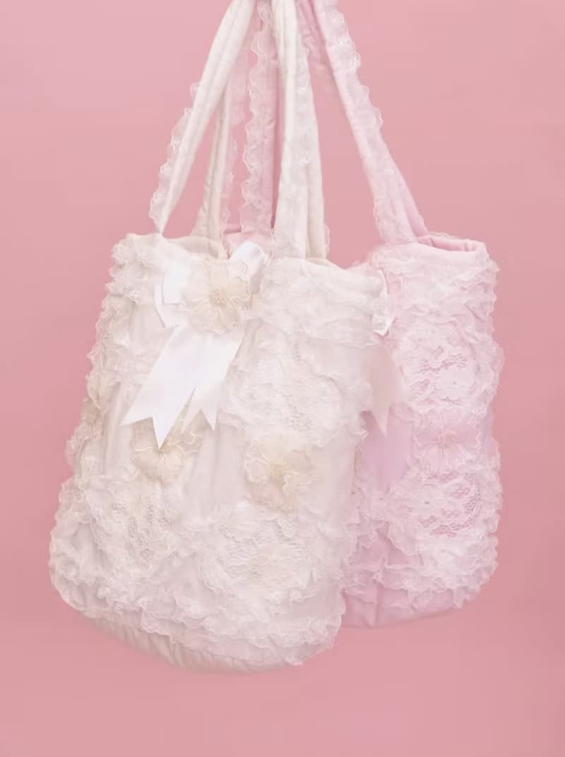 法式復古 蕾絲花邊刺繡夾棉單肩包 斜挎包