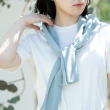 ジュニパーベリー染　カルゼスカーフ【Organic Cotton】