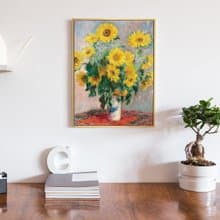 莫內_向日葵花束I - 莫內系列掛畫/花卉掛畫/太陽花/臥室裝飾畫