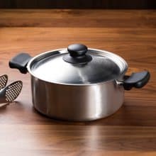 【柳宗理】 三層鋼雙耳鍋22cm-附蓋