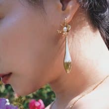 Poise內斂優雅天然淡水珍珠耳環生日 禮物情人節