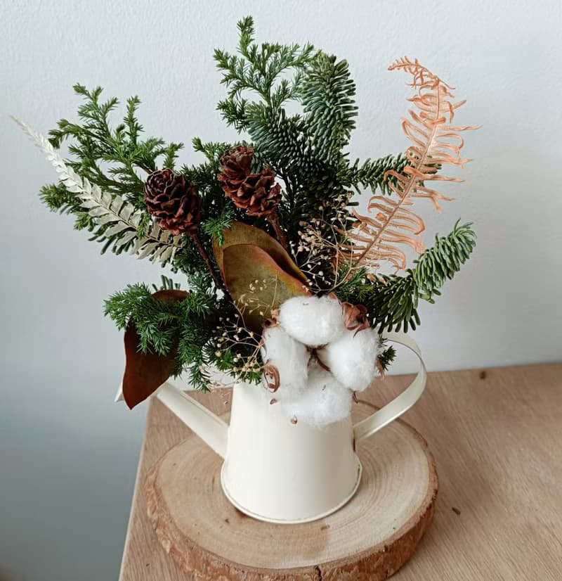 永生雪松材料包 生日開幕店面居家佈置離職退休七夕情人節花束中